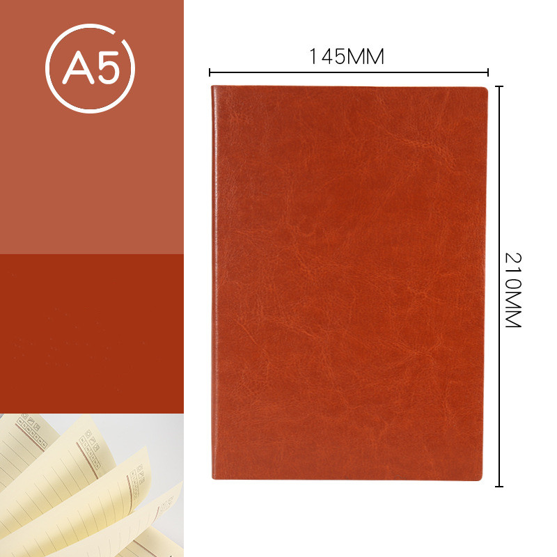 Custom Printed Business Leather Cover A5 Hardcover Journal Notebook with Calculator