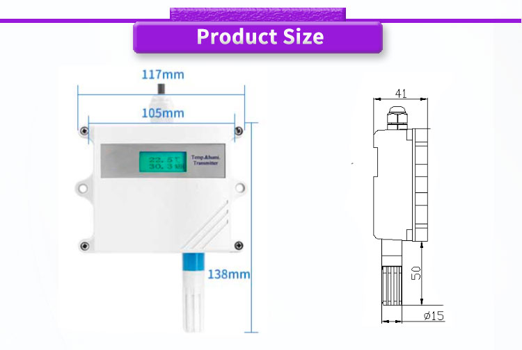 UNIVO UBWH-W Series Wall Mounted Controller for Temperature and Humidity Measurement