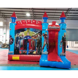 Buy cheap Outdoor Kids Super Hero Inflatable Bouncer Slide Quadruple Stitching from wholesalers