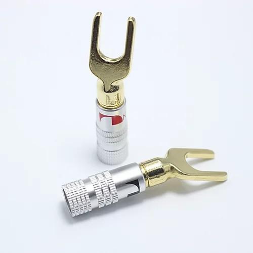 Buy cheap Antiwear Copper Spade Y Connector , Silver Nakamichi Locking Banana Plugs from wholesalers