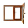 Buy cheap Double Swing Interior Casement Window Door Wood Look UPVC from wholesalers