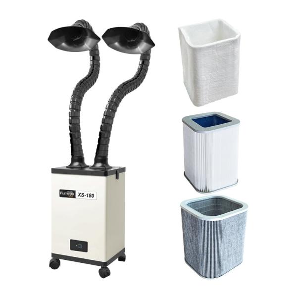 Buy cheap 135 Watt Solder Fume Extractor 3 Layers Filters XS-180 With 2 Ducts from wholesalers