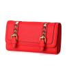 Buy cheap The new solid color long section of the wallet buckle rivets Europe Women's leather wallet from wholesalers