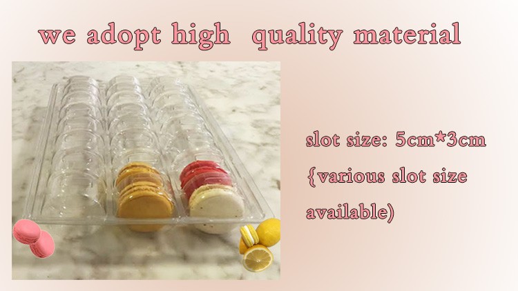 Customize design OEM macarons cakes chocolates plastic blister thermoforming vacuum clamshell packaging