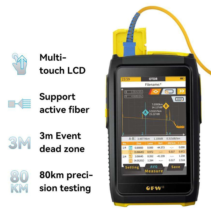 1550nm 20dB Fiber Optic Tester With OPM OLS VFL Touchscreen Active Mini OTDR
