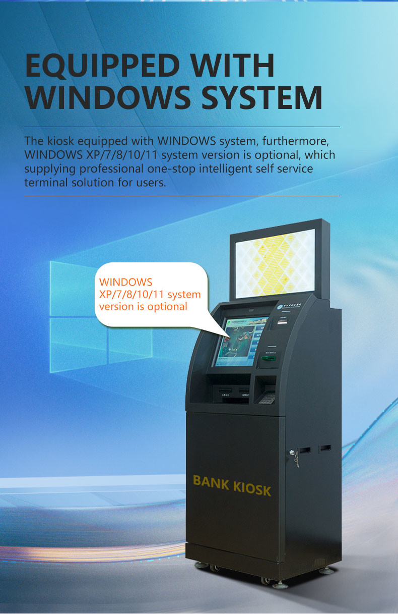China Equipment Manufacturer Multifunction Self Service Kiosk bank card terminal without fresh