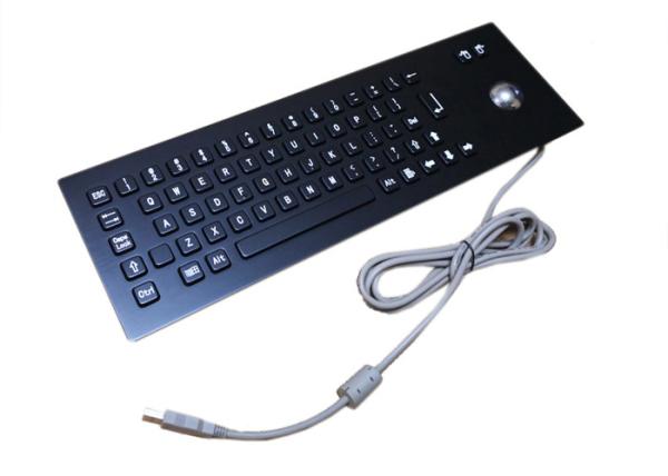 Buy cheap Weather Proof Black Brushed Metal Industrial Keyboard 66 Keys from wholesalers