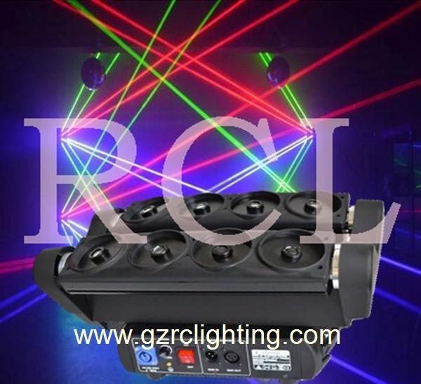Buy cheap 8 Heads RGB Spider Laser Moving Head Beam Disco Light from wholesalers