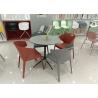 Buy cheap Steel Base Living Room Coffee Table OEM Grey Round Dining Table Set from wholesalers