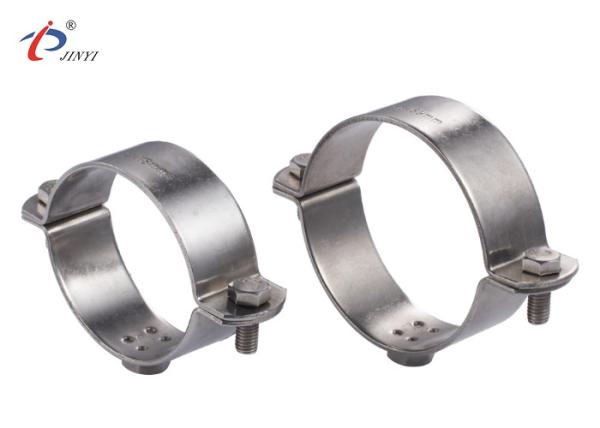 Buy cheap Polished Stainless Steel 2.5mm Thickness Pipe Clamp With Nut from wholesalers