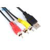 Buy cheap USB 2.0-3 RCA Male Plug Audio Extension Cord , AV Adapter Audio Lead Cable from wholesalers