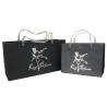 Buy cheap Stamped Logo Brown Matte Coated Paper Carrier Bag Silvery Embossed Logo Twist Rope Handle 210g from wholesalers