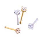 USA hot selling white zircon gold plated nose ring nose stud body piercing