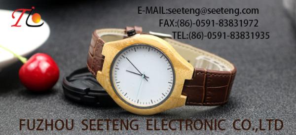 Buy cheap wholesale Pu watch wooden watches alloy case quartz watch fashion watch concise style pu strap from wholesalers