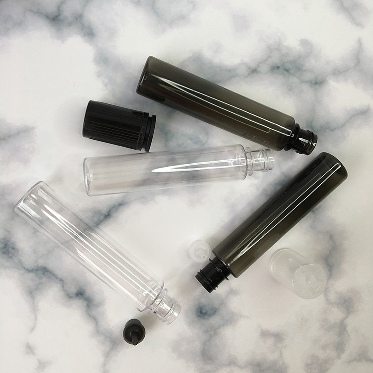 Clear Round PET E Liquid Bottle with Screw Cap in Custom Printing Colors