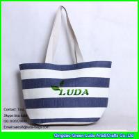 Buy cheap LUDA white cotton braid handels striped 2016 new paper straw beach bag tote product