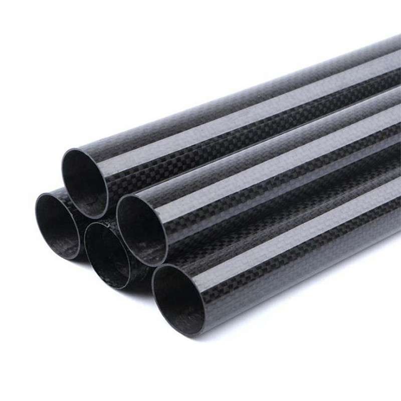 800mm Length Clear Epoxy 3K CF Tubes Carbon Fiber Tube Anti Corrosion