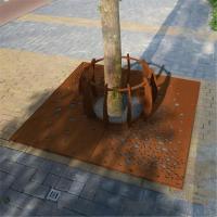 Buy cheap Customized Rusted Metal Corten Steel Tree Grating For Garden Decorative product