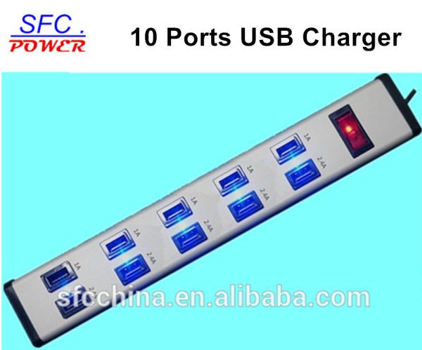 Buy cheap 5V 2.4A and 1A USB 10-PORTS CHARGING STATION FOR iPad mobile MP3 from wholesalers