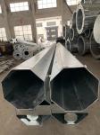 Hot Dip Galvanized Transmission Steel Pole 6mm Thick Q460 Octagonal 100FT