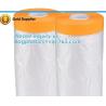 Buy cheap PE protect cover self adhesive mask film taped on one side Plastic cover sheet drop cloth for furniture, masking films from wholesalers