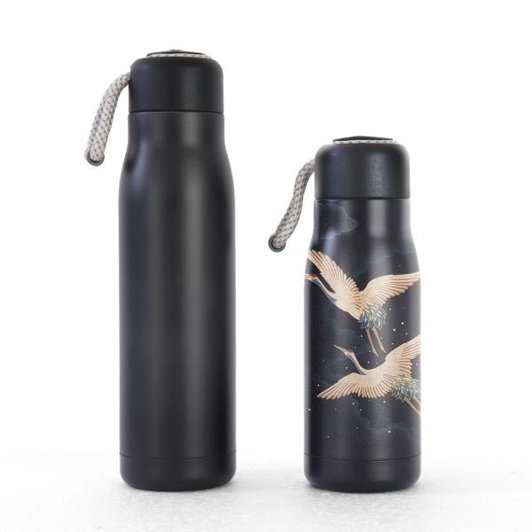 Buy cheap Black Double Wall Stainless Steel Water Bottles With Spout Lid BPA Free from wholesalers