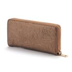 19x9.5cm Debossing Ladies Clutch Purse , BSCI Womens Leather Trifold Wallet With