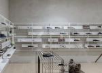 Saves Space Wall Mounted Shoe Display With Iron Material Strong Bearing Capacity