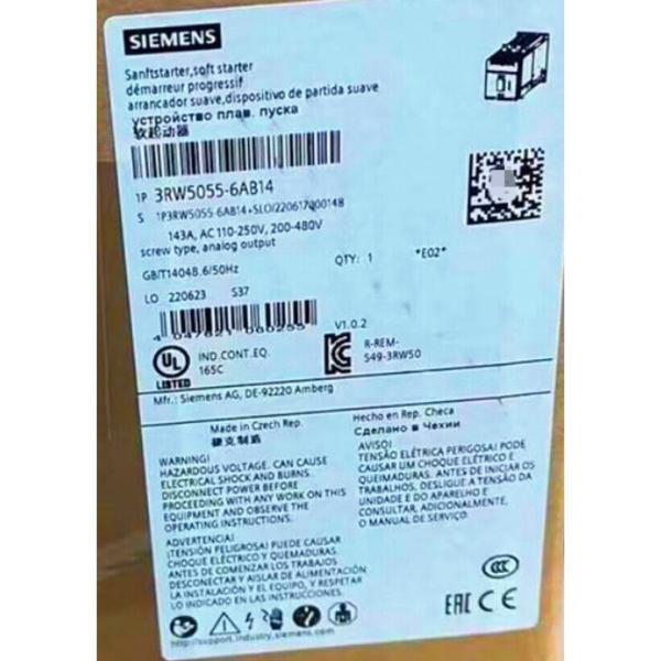 SIEMENS 3RW5055-6AB14 SIRIUS SOFT STARTER 200-480 V 143 A, 110-250 V AC SCREW