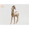 Buy cheap Table Decor Polyresin Zebra Statue Fiberglass Animal Sculpture Gold Leafed from wholesalers