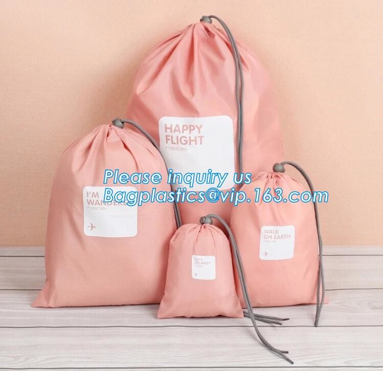 Nylon folding pocket foldable polyester shopping bag,Fashionable 420D Custom Logo Polyester Drawstring Bag bagease pack