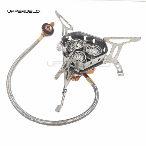 Outdoor Cooking Portable Burner Round Stainless Steel Furnace Head Camping Gas
