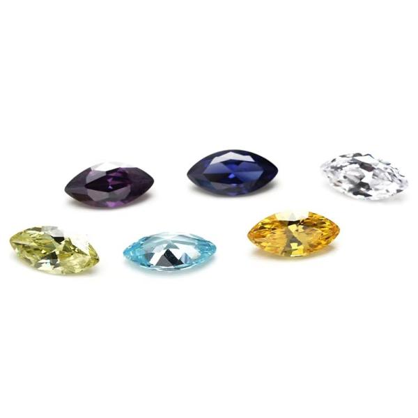 30 Colors CZ Stones Marquise Cut 3x1.5mm Synthetic Cubic Zirconia for Jewelry
