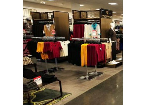 Buy cheap Chorme Metal Floor Standing Garment Display Stand Two Ways Easy Assembly For Retail Shop from wholesalers