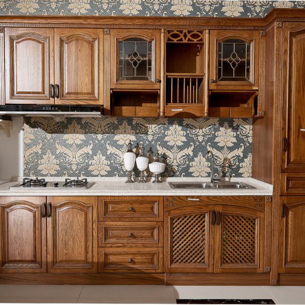 Buy cheap Artificial Stone 16mm Solid Wood Kitchen Cabinets 18mm Real Wood Kitchen Pantry from wholesalers