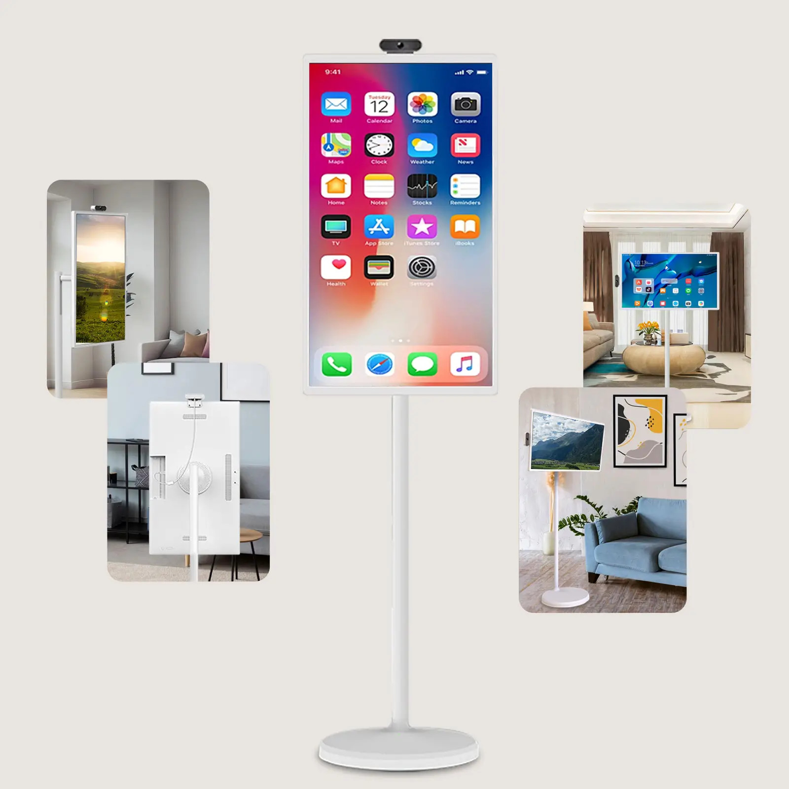 Portable Tv Stands Standby Me Tv Smart TVS Touch Screen Advertising Monitor Battery