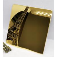 Buy cheap PVD Gold SS Sheet Mirror Gold Plated Stainless Steel Sheet 3000mm 2438mm product