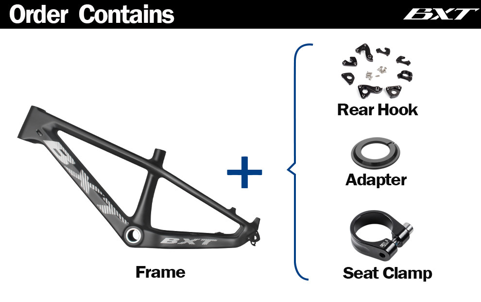 Children Sports Mountain Bike Frame Full Carbon Fiber 20er MTB Bicycle Frames
