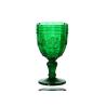 Buy cheap 320ml Green Embossed Colored Crystal Wine Goblet Glasses For Home Deco, Antique Drinking Glass from wholesalers