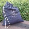 Buy cheap Dark Navy Linen Satin Strings Bpa Free Laundry Drawstring Bag from wholesalers