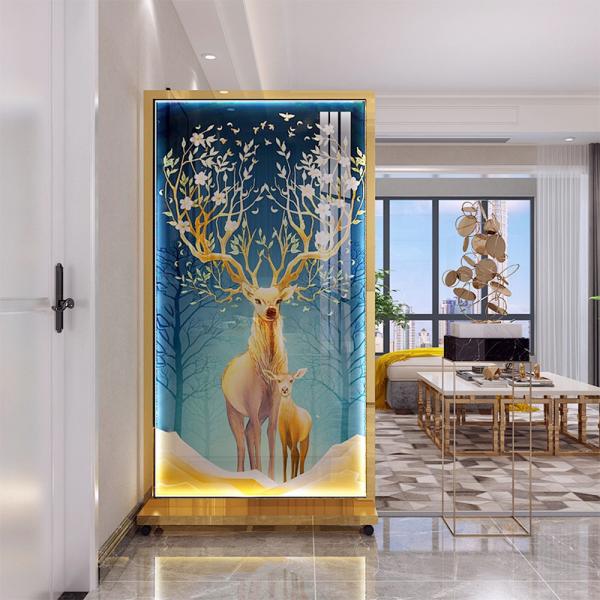 Buy cheap Elk Nordic Living Room Screen Partition Laser Cut Stainless Steel For Hotel Lobby from wholesalers