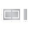 Buy cheap Bathroom Storage Lighted Mirror TV Decoration Double Door Medicine Cabinet from wholesalers