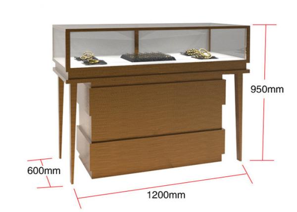 Buy cheap Veneer MDF Glass Display Cabinets , Jewelry Watches Retail Shop Display from wholesalers