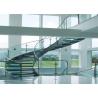 Buy cheap Stainless Steel Curved Building Curved Stairs Modern Round Glass Staircase from wholesalers