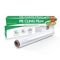 Buy cheap Food Grade Clear PE Cling Film Food Wrap Preservative Film With Slider Cutter product