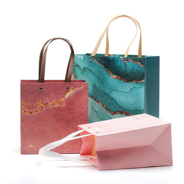 Buy cheap Upscale Luxurious Firm Cardboard Paper Tote Bag Luxury Packaging With Handles from wholesalers