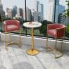 Buy cheap Commercial Metal Bar Stools High Stool With Velvet / PU Seat from wholesalers
