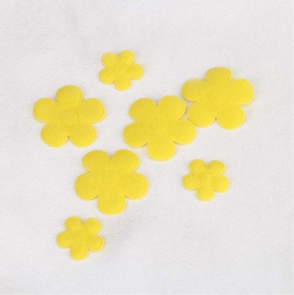 Buy cheap Yellow Felt Sew On Applique Flowers Customized Size Dress Shoes Decoration from wholesalers
