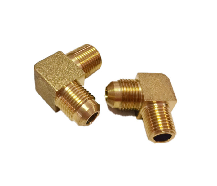 90 Degree Brass Elbow 1/4" NPT Male * 3/8'' Flare Pipe Fittings