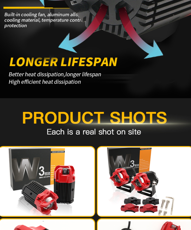 new car detailing light laser led light lens long range lamp off-road vehicle roof refitting headlamp led headlight kits
